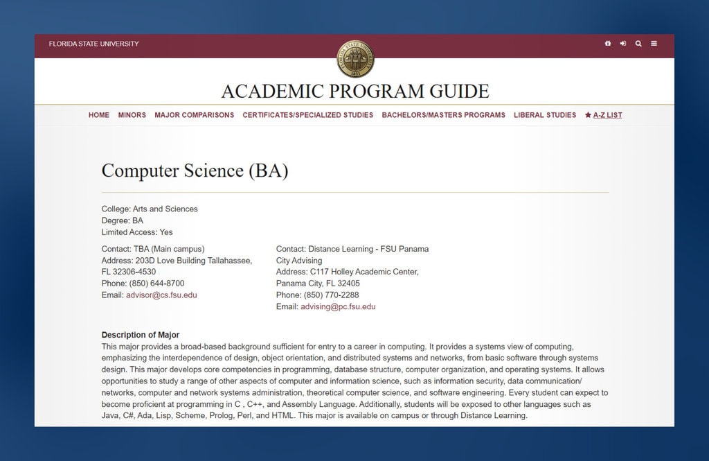 Plan de estudios de Licenciatura en Ciencias de la Computación