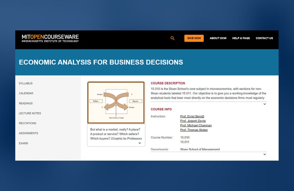 Instituto de Tecnología de Massachusetts - Análisis económico para decisiones comerciales